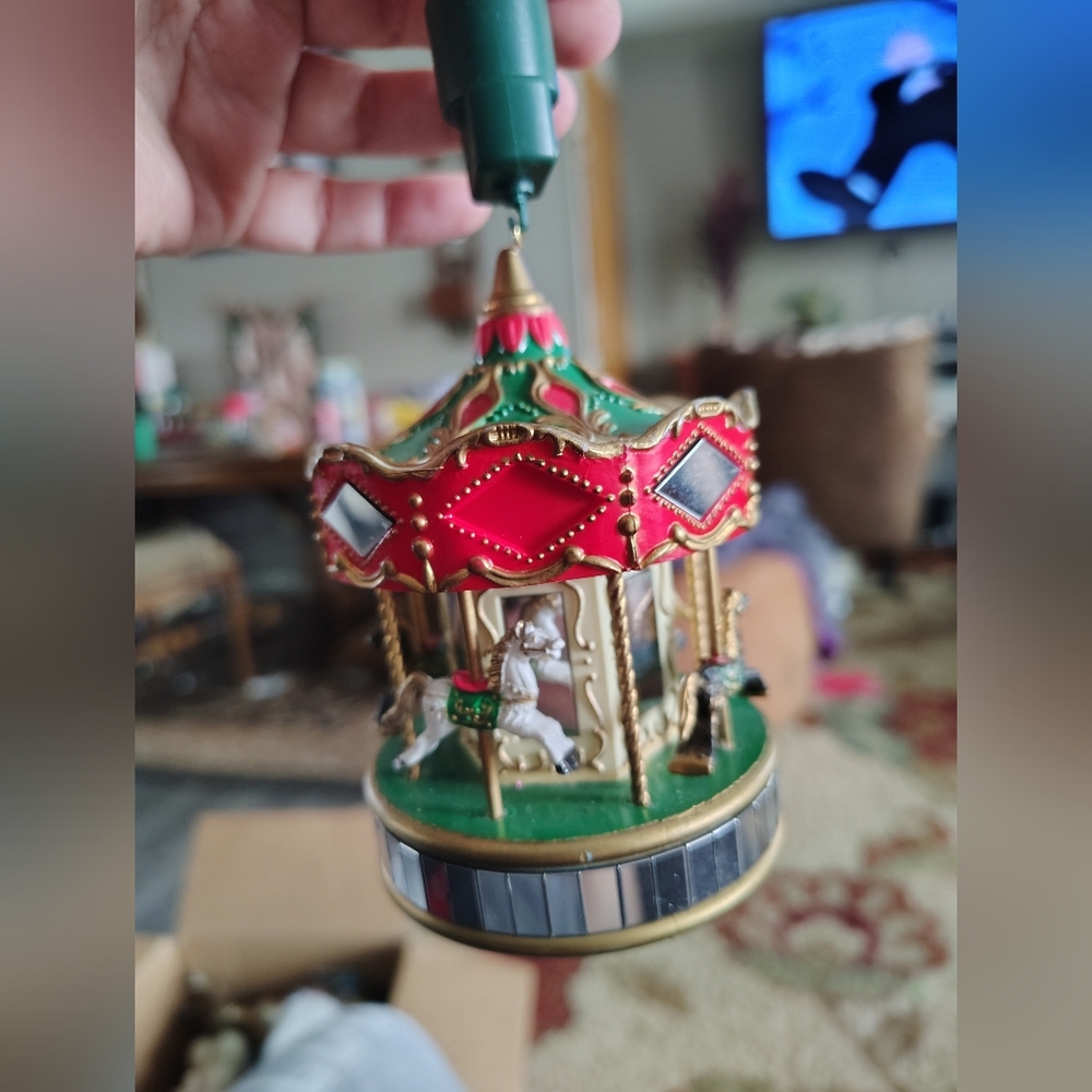 Vintage Noma electric carousel ornament